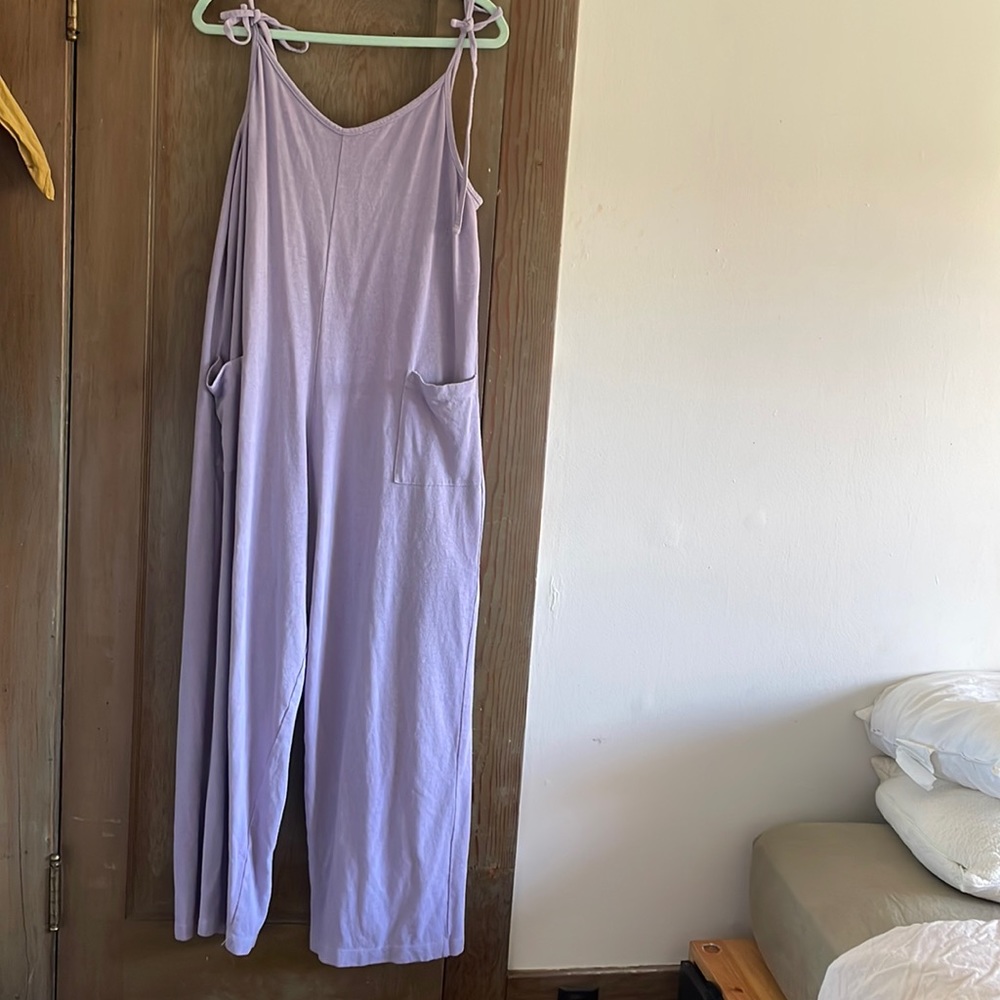 Jungmaven sespe jumpsuit color lavender violet size m/l